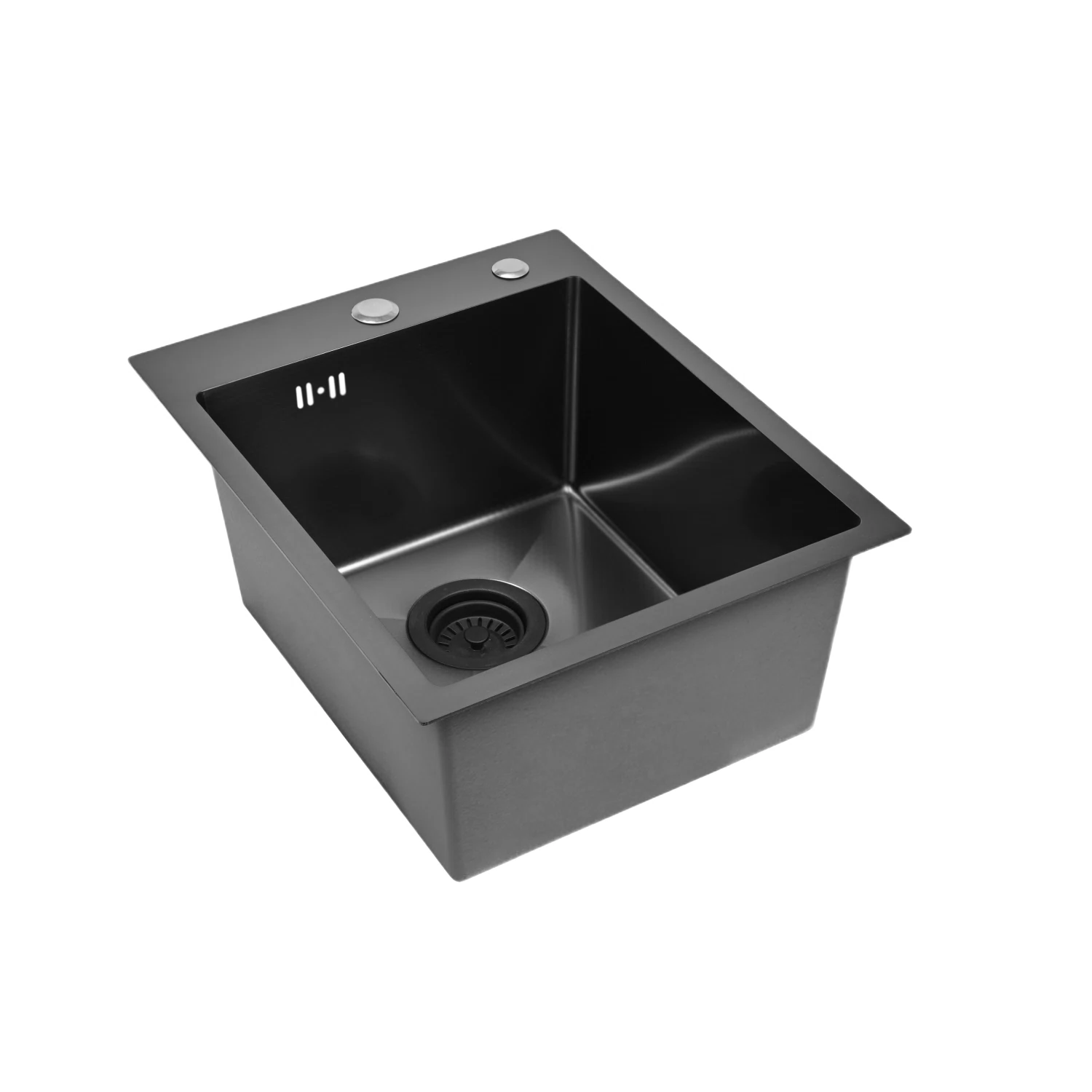 Изображение товара Мойка кухонная нержавеющая графит 40х50 с PVD покрытием и сифоном