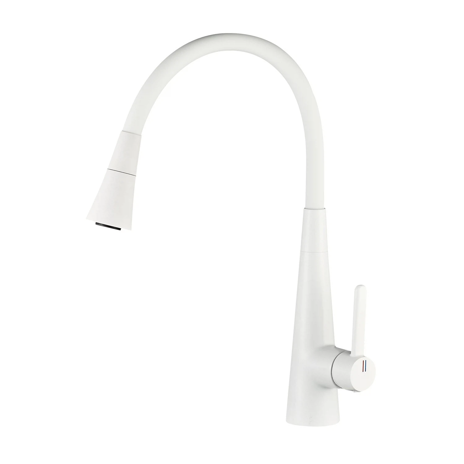 Изображение товара Смеситель для кухни с гибким изливом и режимом "душ" Rose R213C, белый