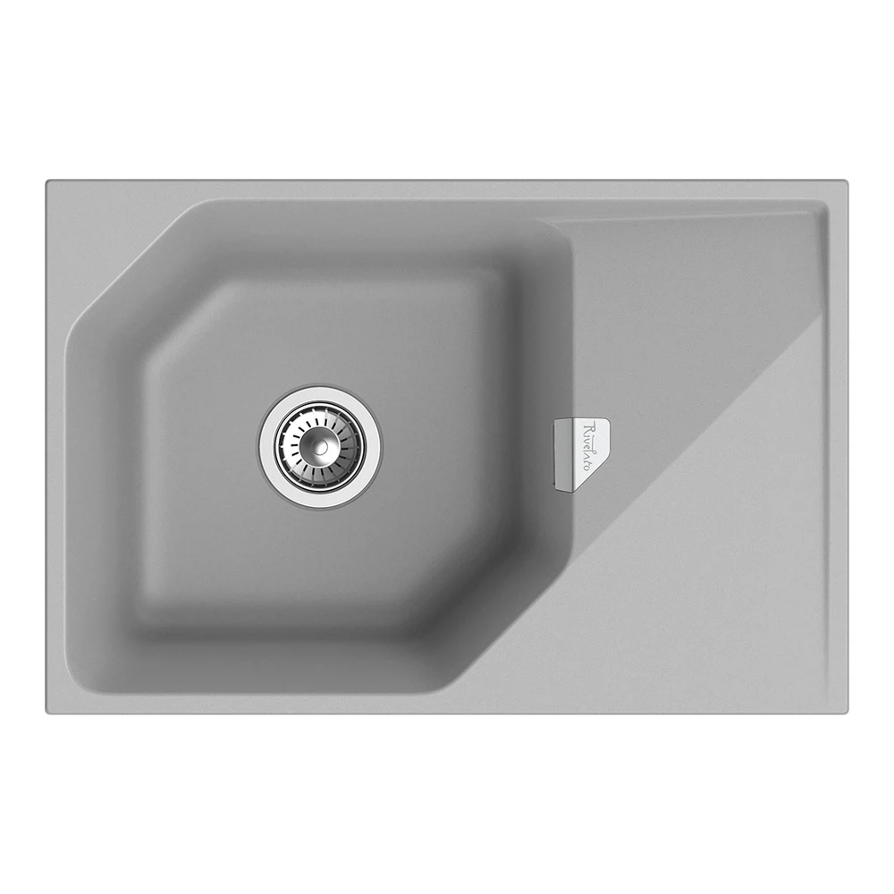 Изображение товара Кухонная мойка Rivelato LOCUS LS-75, серый металлик, кварц