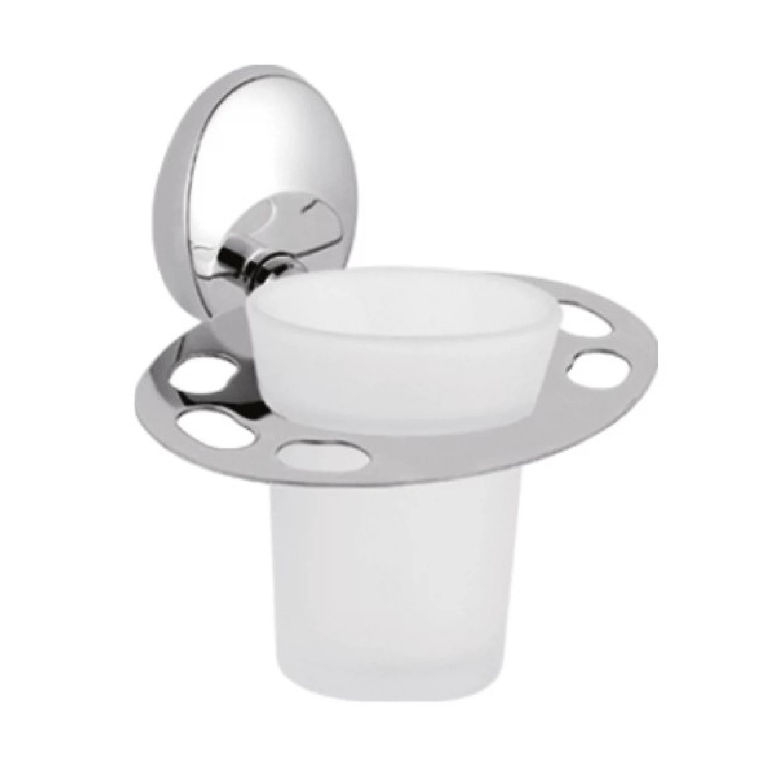 Изображение товара Держатель со стаканом Haiba HB1606-1 для зубных щеток, хром