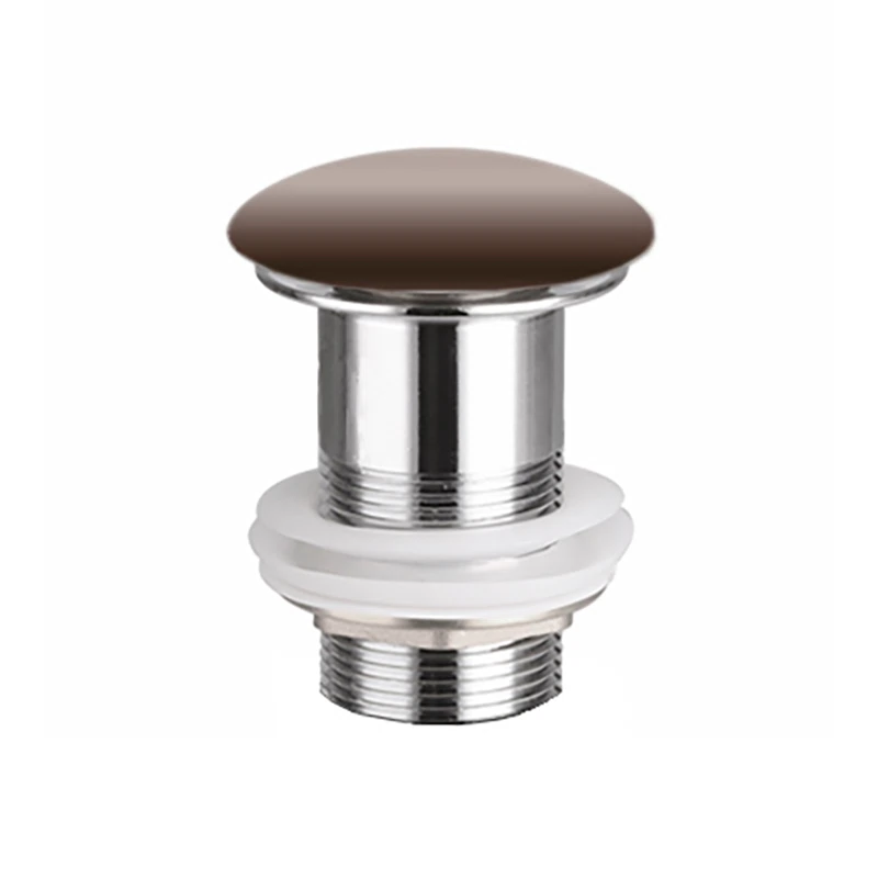 Изображение товара Донный клапан без перелива с керамической накладкой с системой "Click-Clack", Темно-коричневый матовый