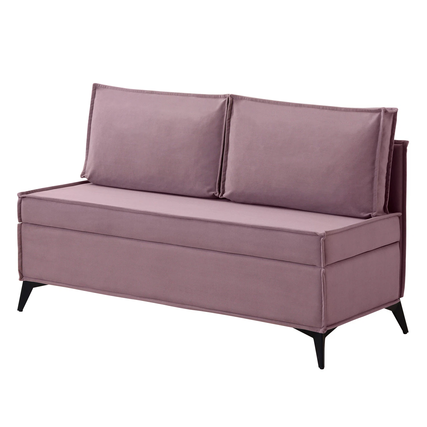 Изображение товара Кухонный диван NORTA Loft XS с ящиком, велюр, пыльно-брусничный, 133х80 см