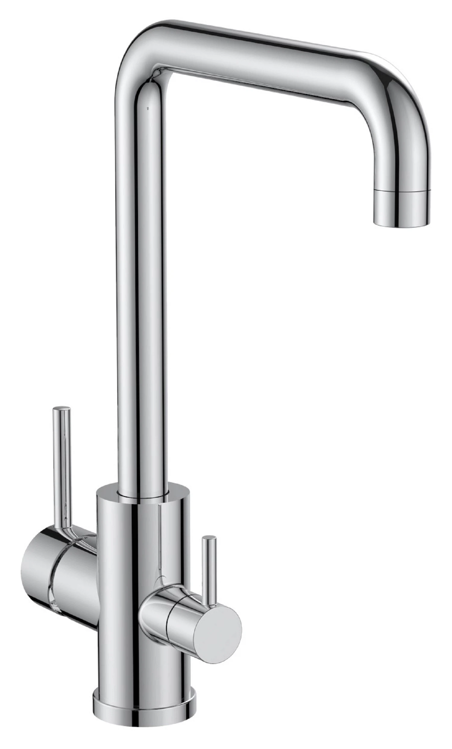 Изображение товара Рычажный кухонный смеситель Voda Kitchen FW519 с поворотным длинным изливом хром