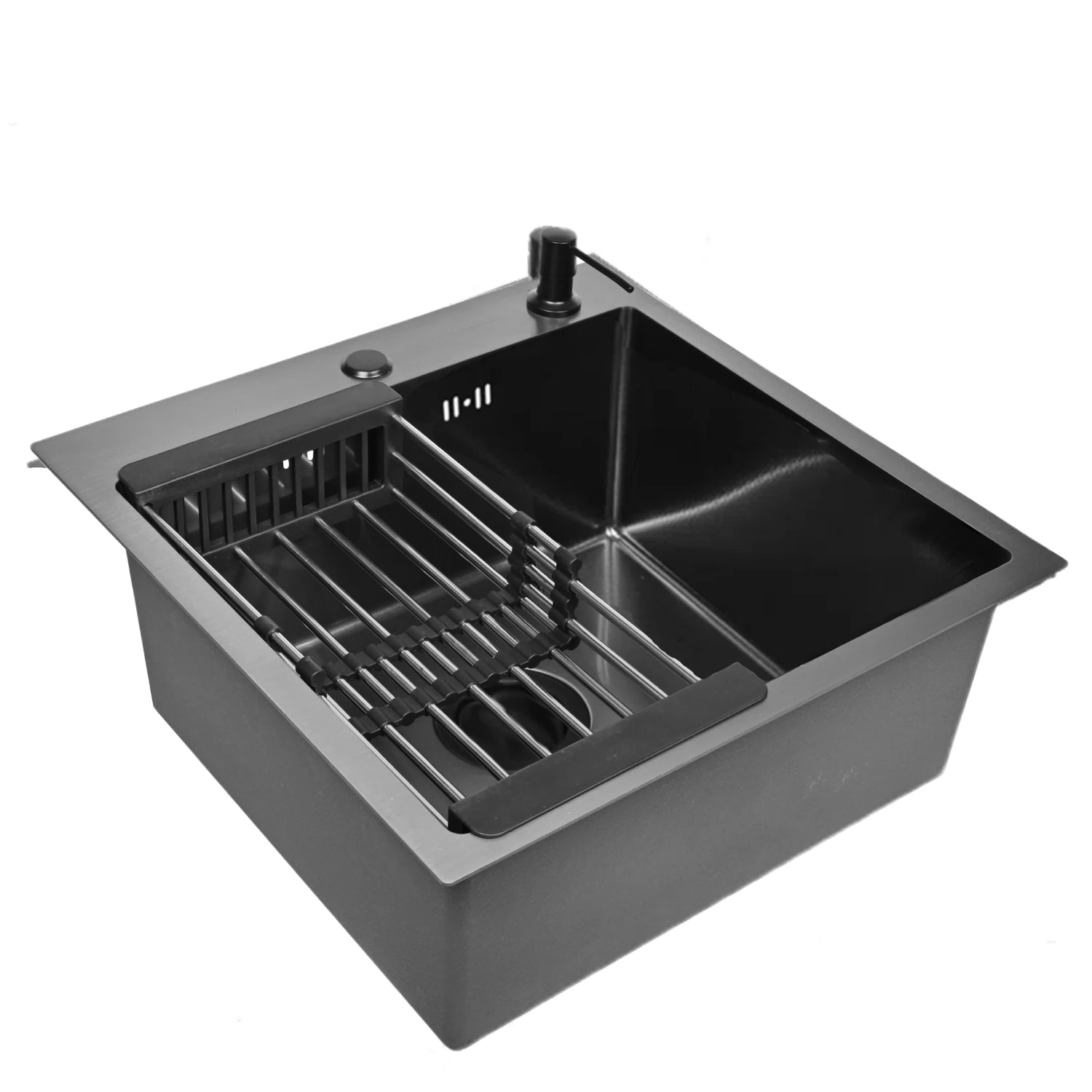 Изображение товара Кухонная нержавеющая мойка WISENT 50х50 с PVD покрытием и сифоном