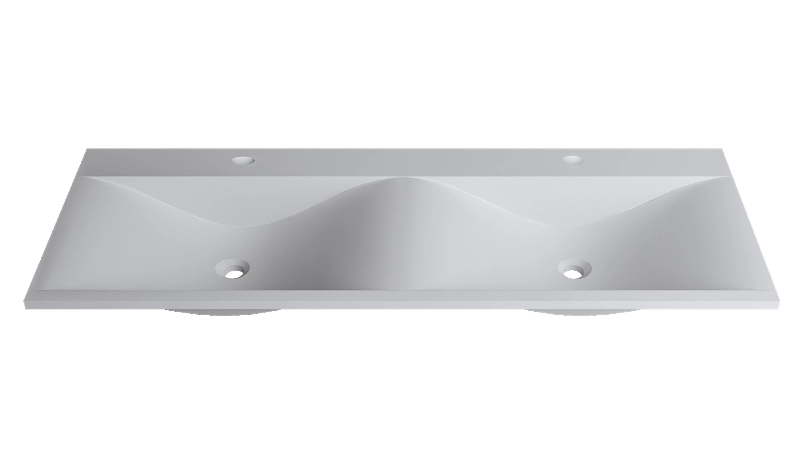 Изображение товара Раковина Pulsus 120 двойная белая из искусственного мрамора Madera