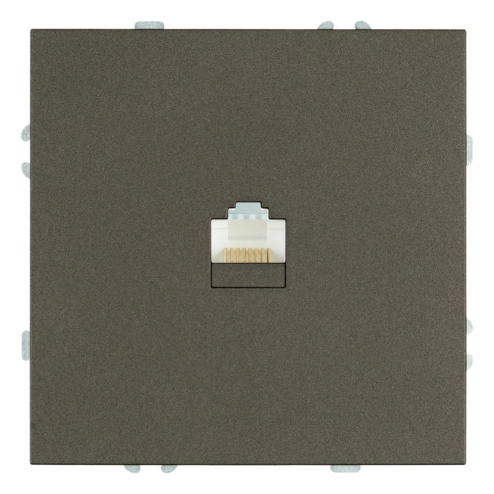Изображение товара Розетка компьютерная 1-местная RJ-45 (механизм), STEKKER, серия Эмили, RST00-5117-09, антрацит, soft touch Изображение товара Розетка компьютерная 1-местная RJ-45 (механизм), STEKKER, серия Эмили, RST00-5117-09, антрацит, soft touch