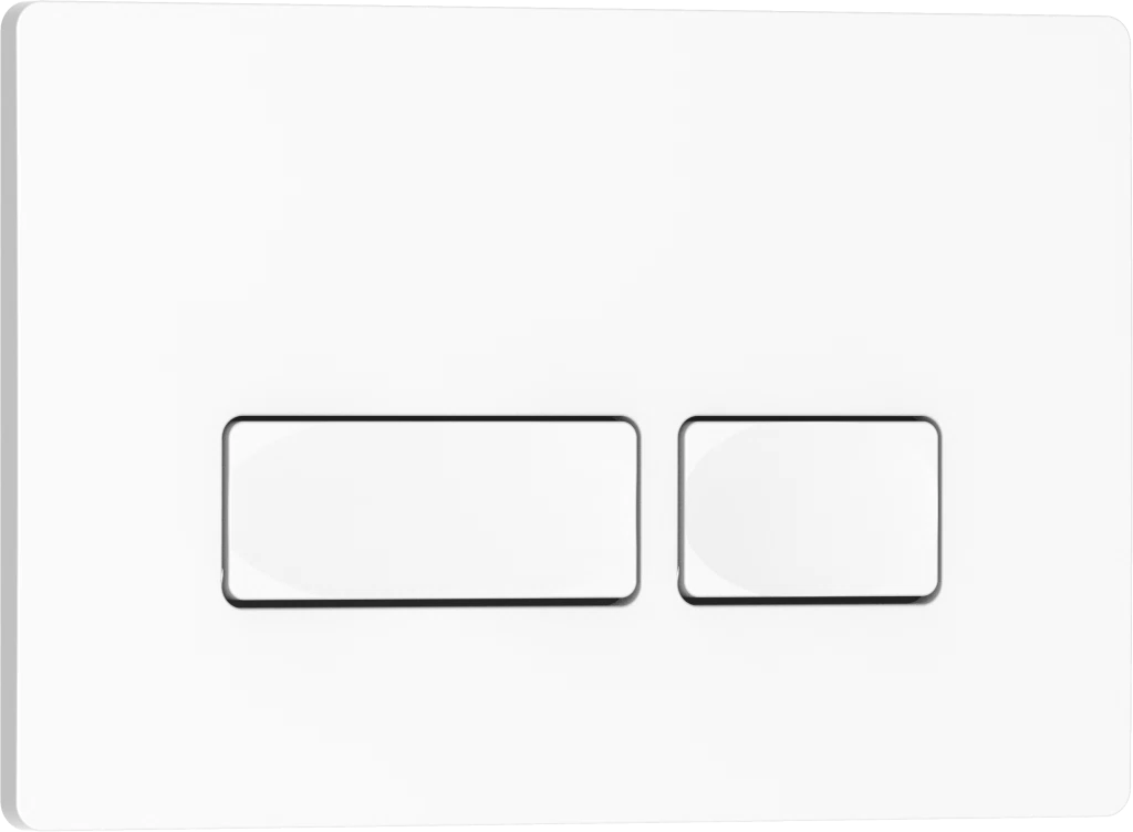 Изображение товара Кнопка смыва IBERICA BLANCA ESTI-R из ABS-пластика с двумя клавишами белый глянцевый