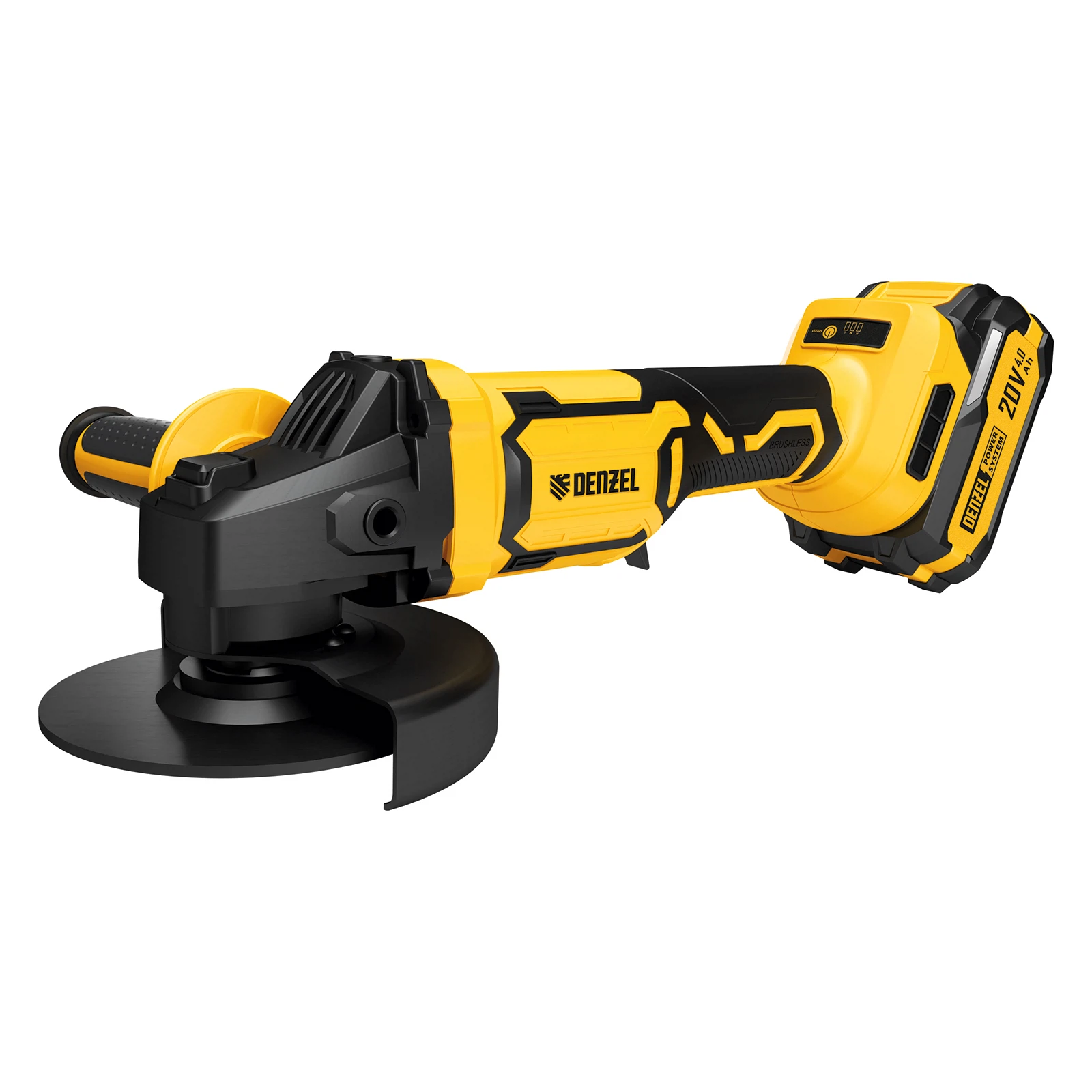 Изображение товара Аккумуляторная угловая шлифовальная машина Denzel AGH-BL-20-125 27010 20 В Lithium-Ion