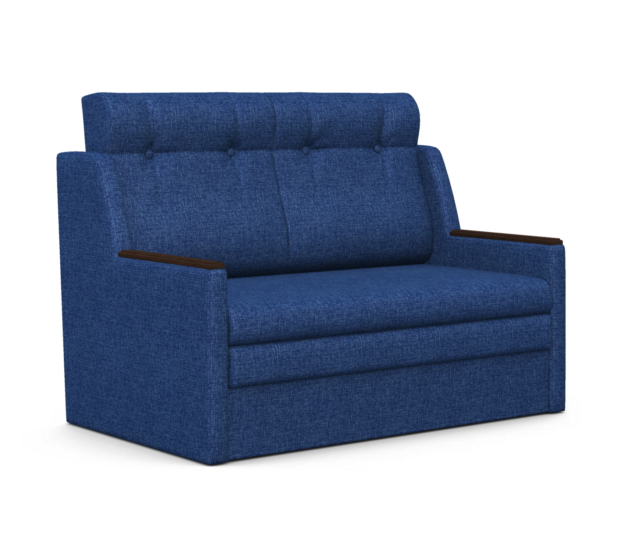 Изображение товара Диван-кровать Классика 2Д рогожка синий практичный и стильный