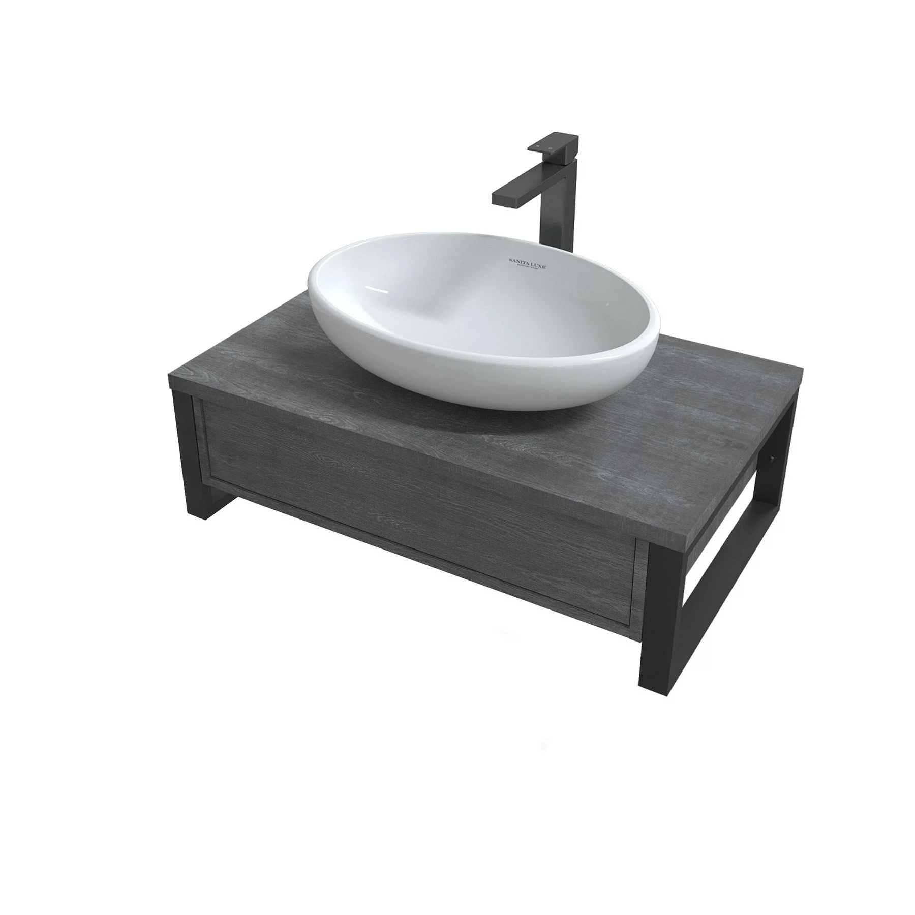 Изображение товара Тумба в ванную 1Marka GRUNGE LOFT 80П 1в.я Подвесная цвет Секвойя Ц0000031981