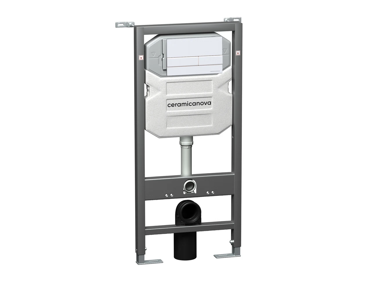 Изображение товара Система инсталляции CERAMICANOVA Envision с кнопкой смыва Flat для унитазов белый