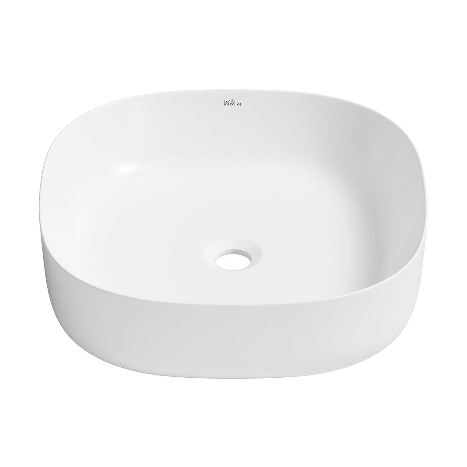 Изображение товара Накладная раковина для ванной Wellsee Belle Spa 3.0 тетрагона квадратная белая 45х45