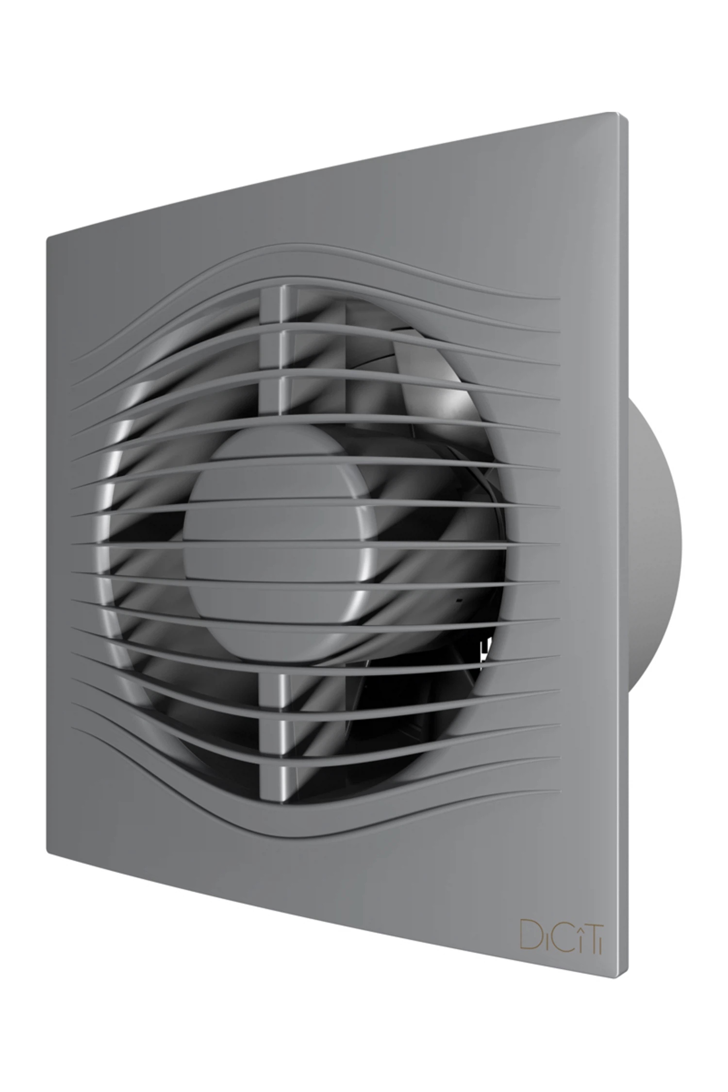 Изображение товара Вентилятор вытяжной осевой накладной 125мм SLIM 5C gray metal с обр. клапаном серый, DiCiTi