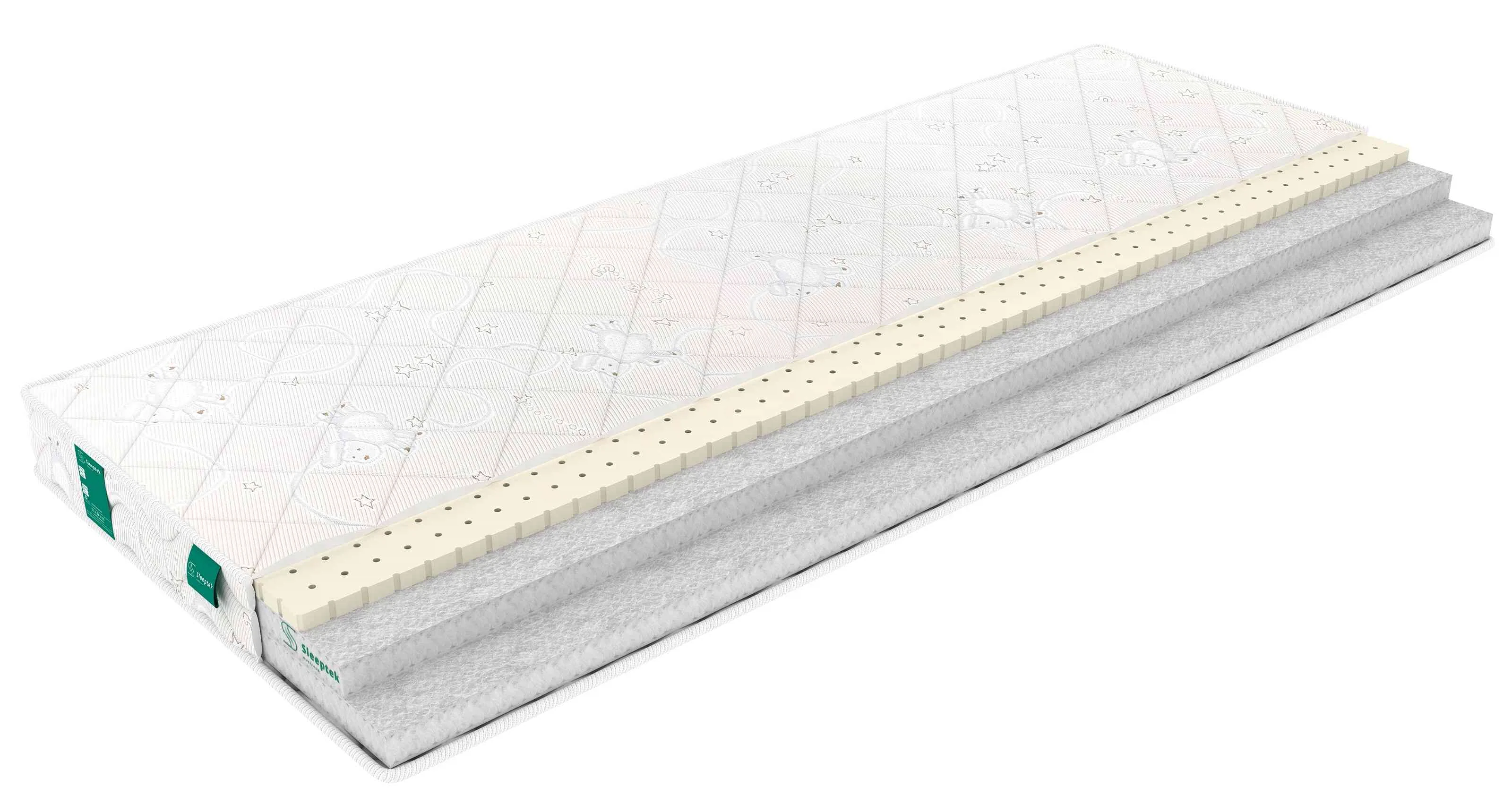 Изображение товара Детский матрас Sleeptek Surprise SoftStrutto 90х200 см гипоаллергенный без пружин