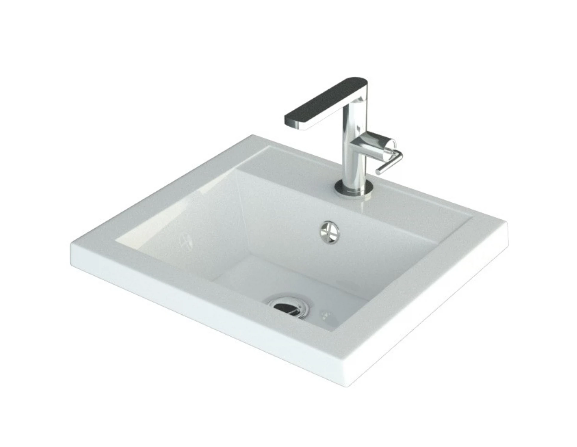 Изображение товара Раковина Alice 50 из искусственного мрамора с защитным гелькоутом, белая