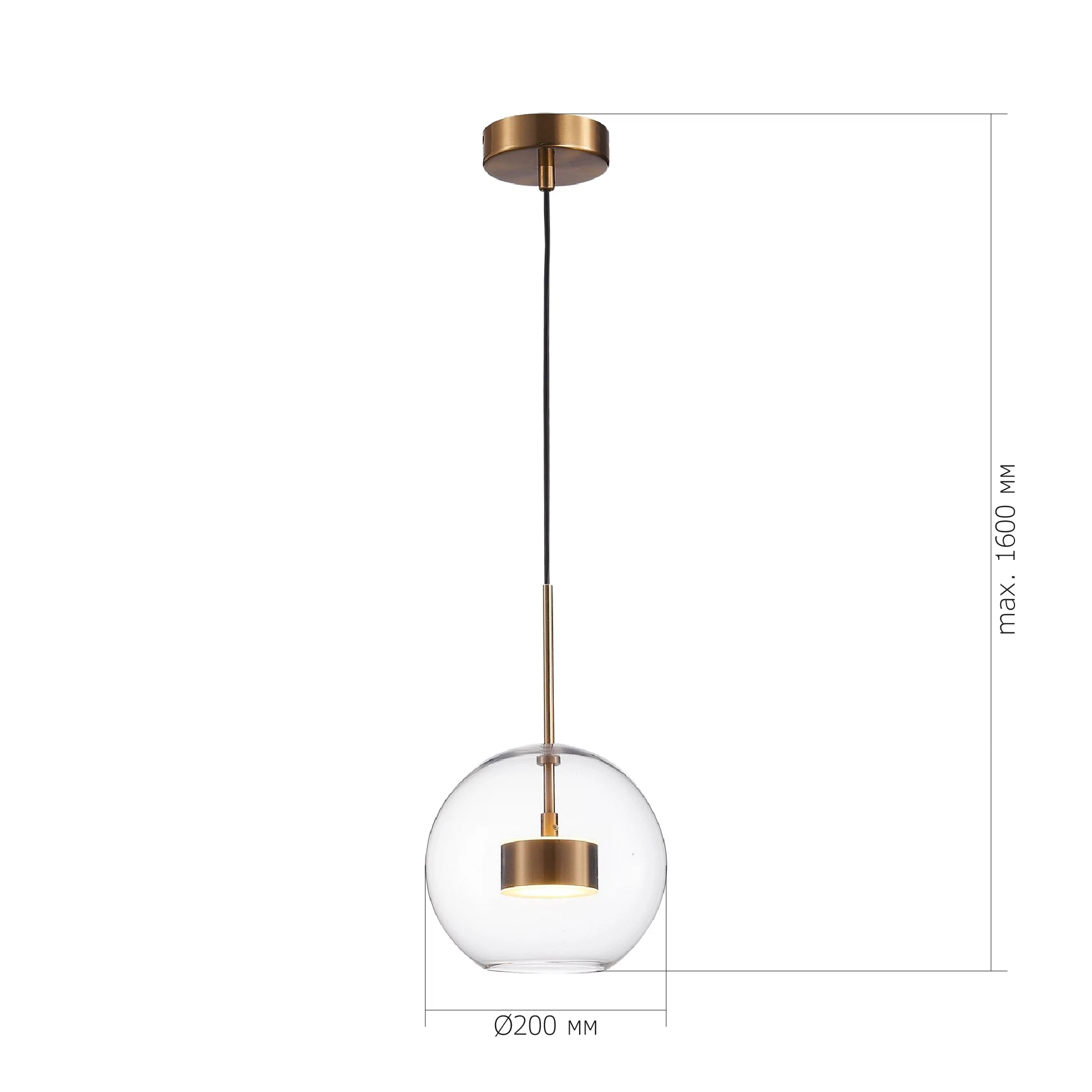 Изображение товара Подвесной LED светильник BOPONE 14W 3000K с регулируемой высотой, стекло