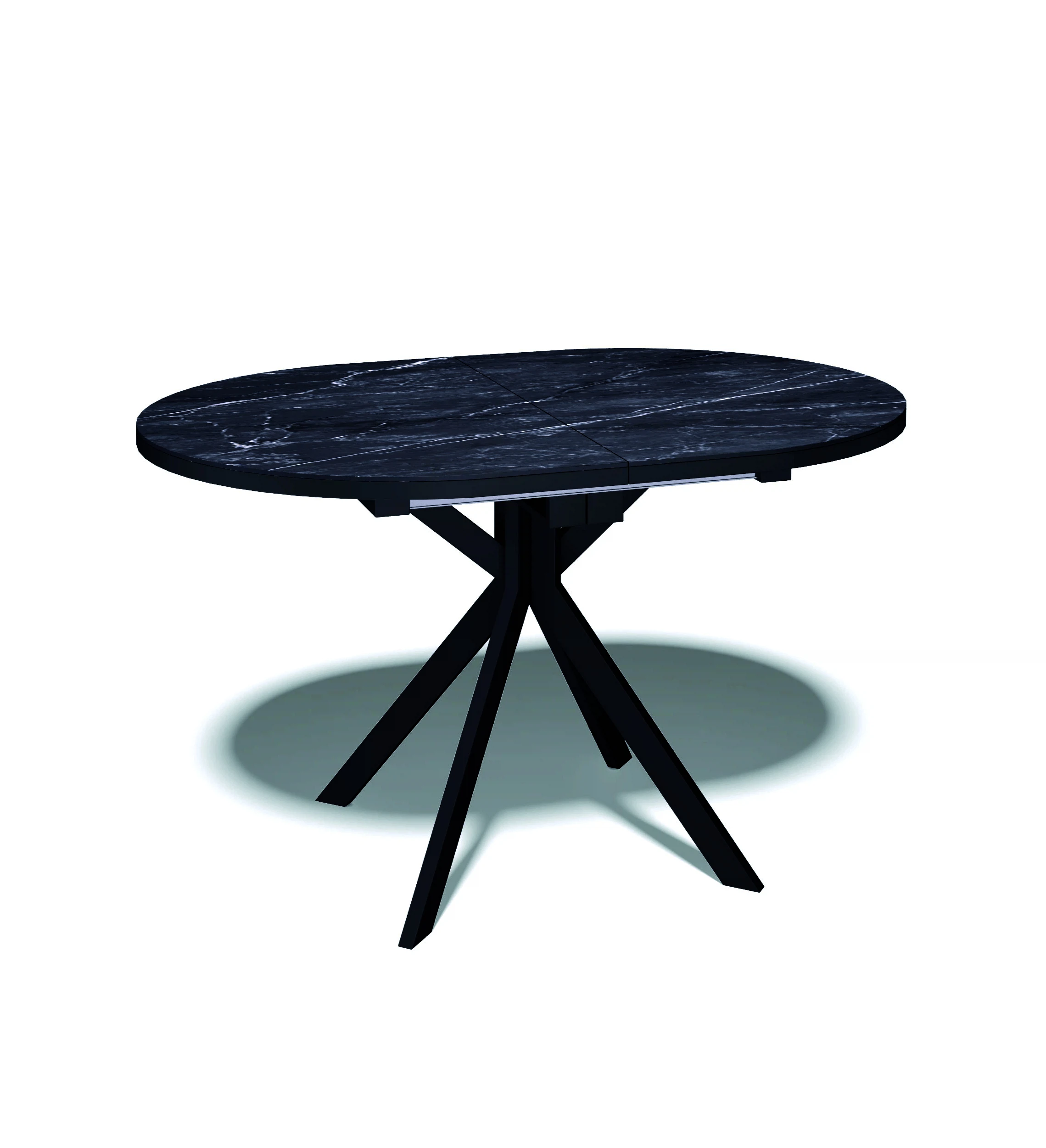 Изображение товара Современный раскладной стол Kenner DO1200 черный керамогранит стильный дизайн