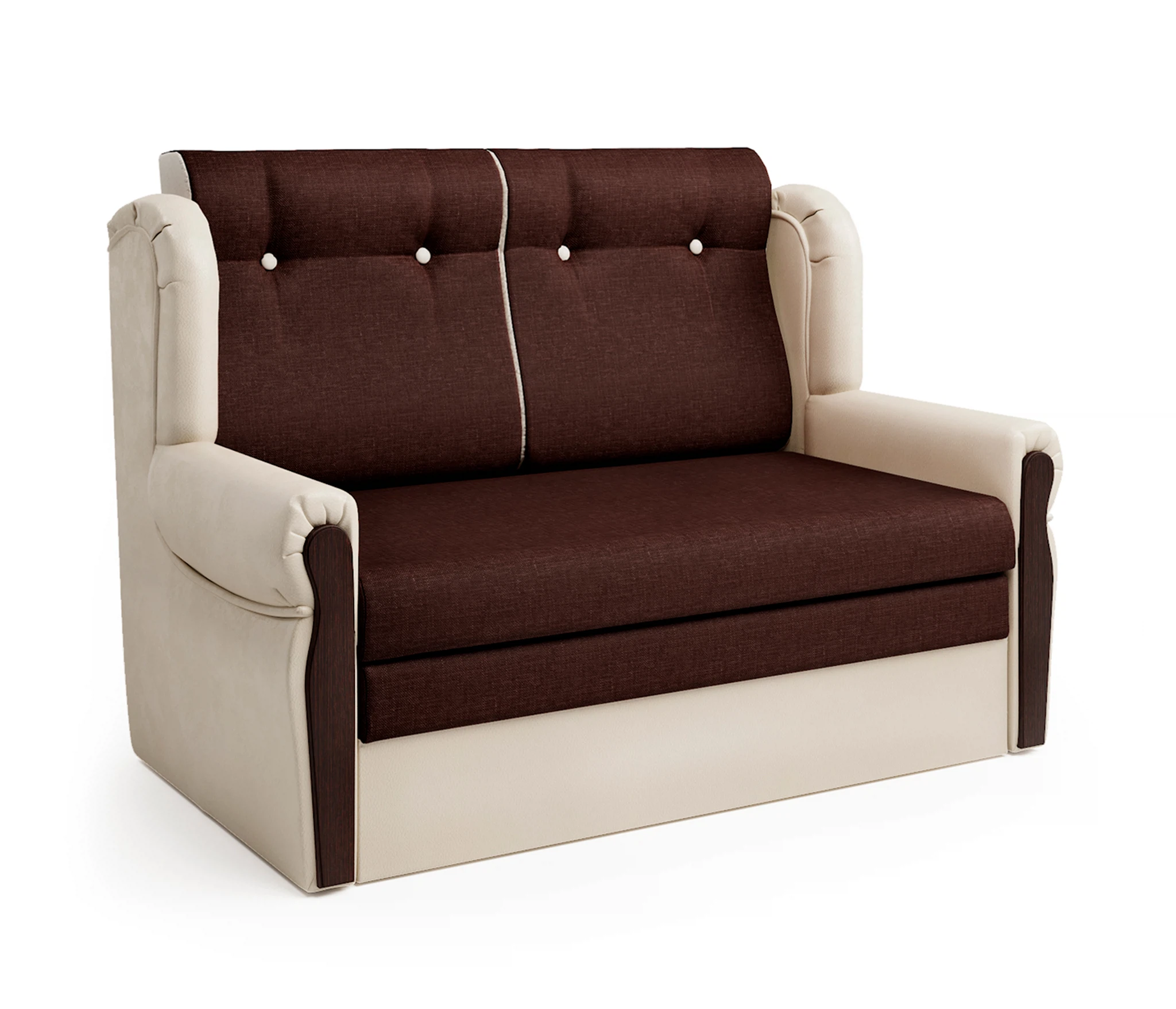 Изображение товара Диван-кровать Классика 2М экокожа беж рогожка