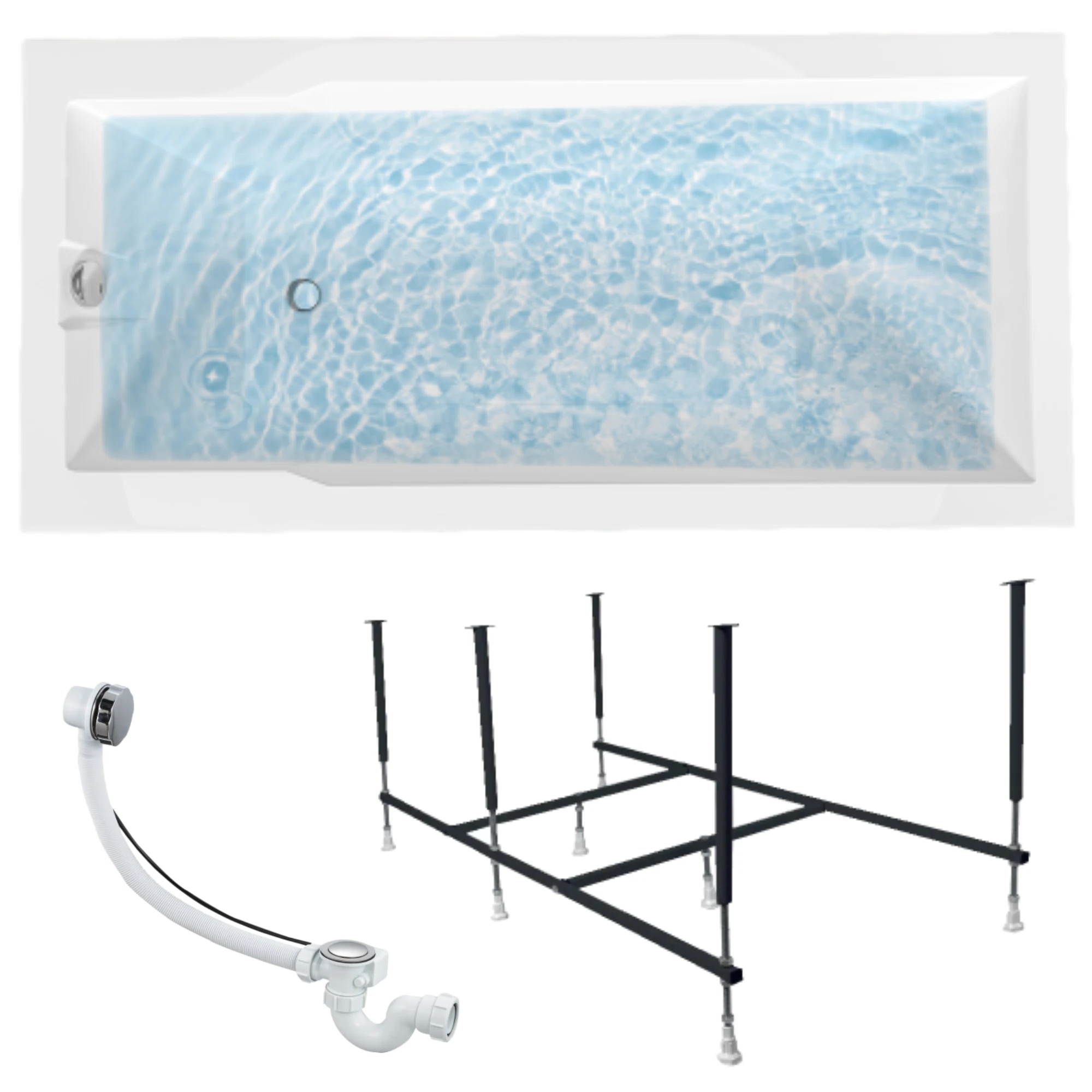 Изображение товара Акриловая ванна 1MARKA RAGUZA 190x90 см прямоугольная с каркасом и 17-летней гарантией