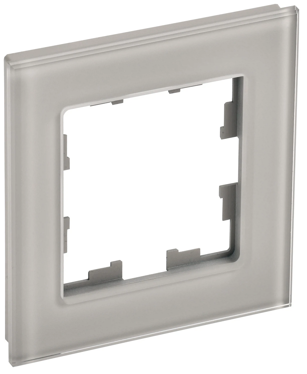 Изображение товара Рамка IEK BRITE DECOR Дымчатый глянец стекло 1-м РУ-1-2-БрД.