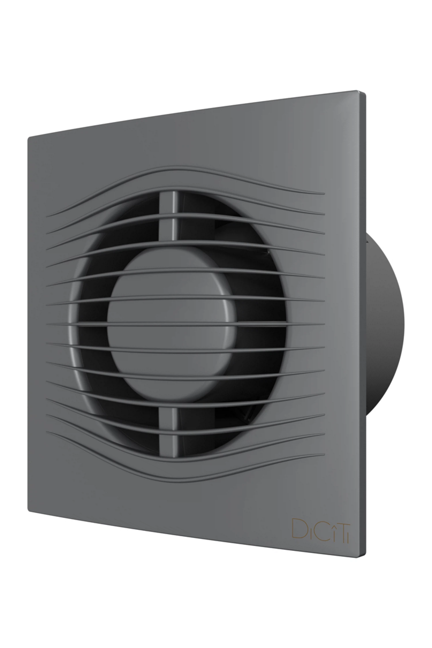 Изображение товара Вентилятор вытяжной осевой накладной 100мм SLIM 4C gray metal с обр.клапаном серый, DiCiTi