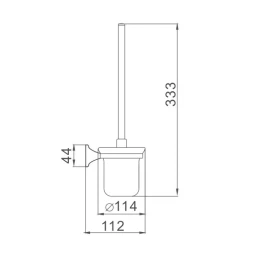 Ершик для унитаза настенный Haiba HB85 хром, стеклянная колба, HB8510