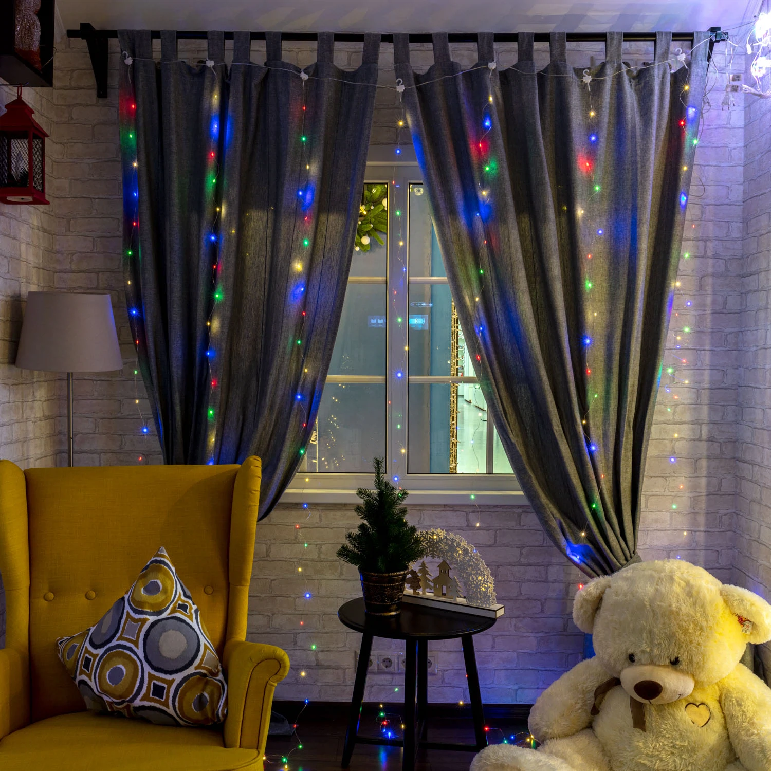 Изображение товара Гирлянда Светодиодный занавес из росы 3х3м 300 LED мультиколор IP20 USB