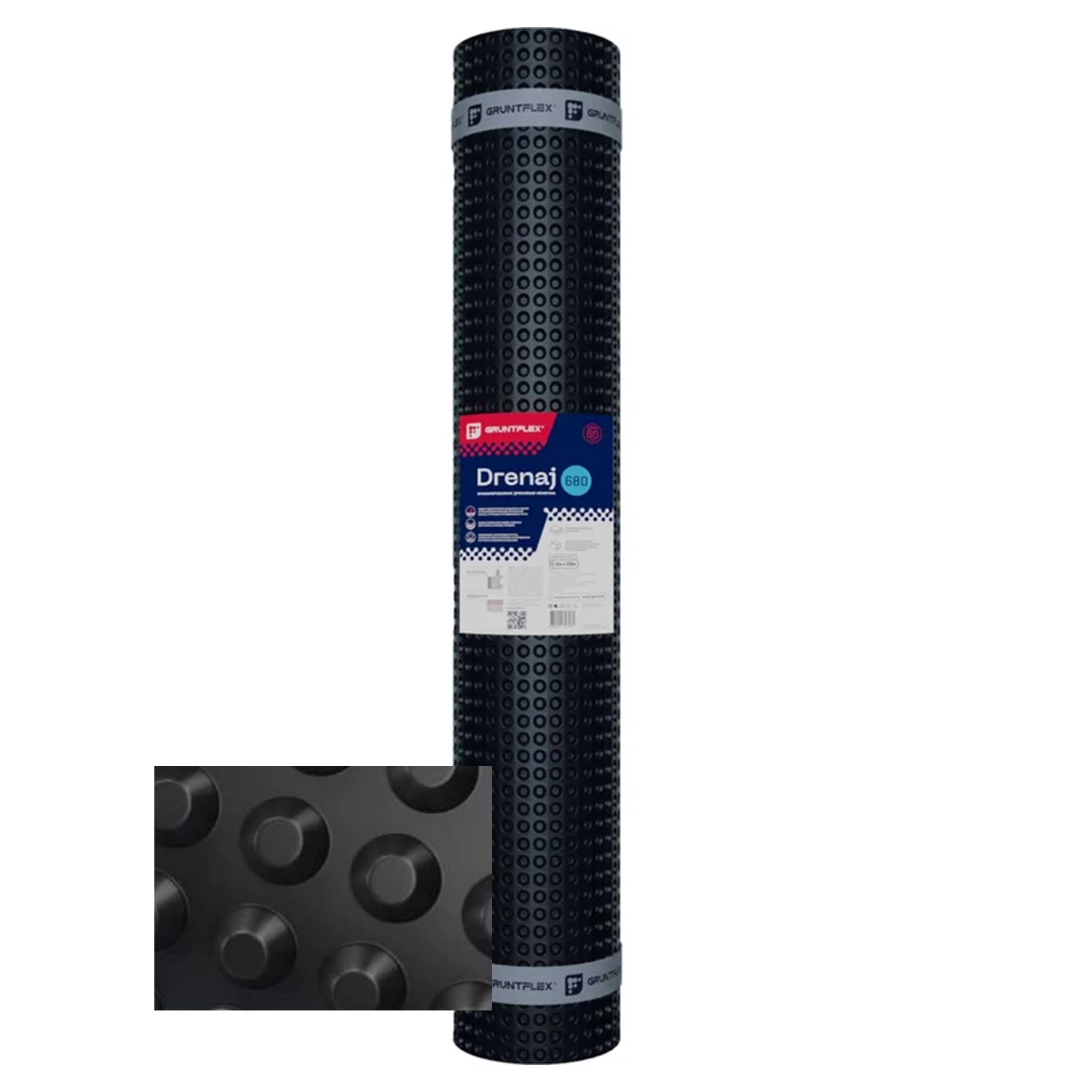 Изображение товара Мембрана профилированная Gruntflex Drenaj 2x20м для гидроизоляции и дренажа