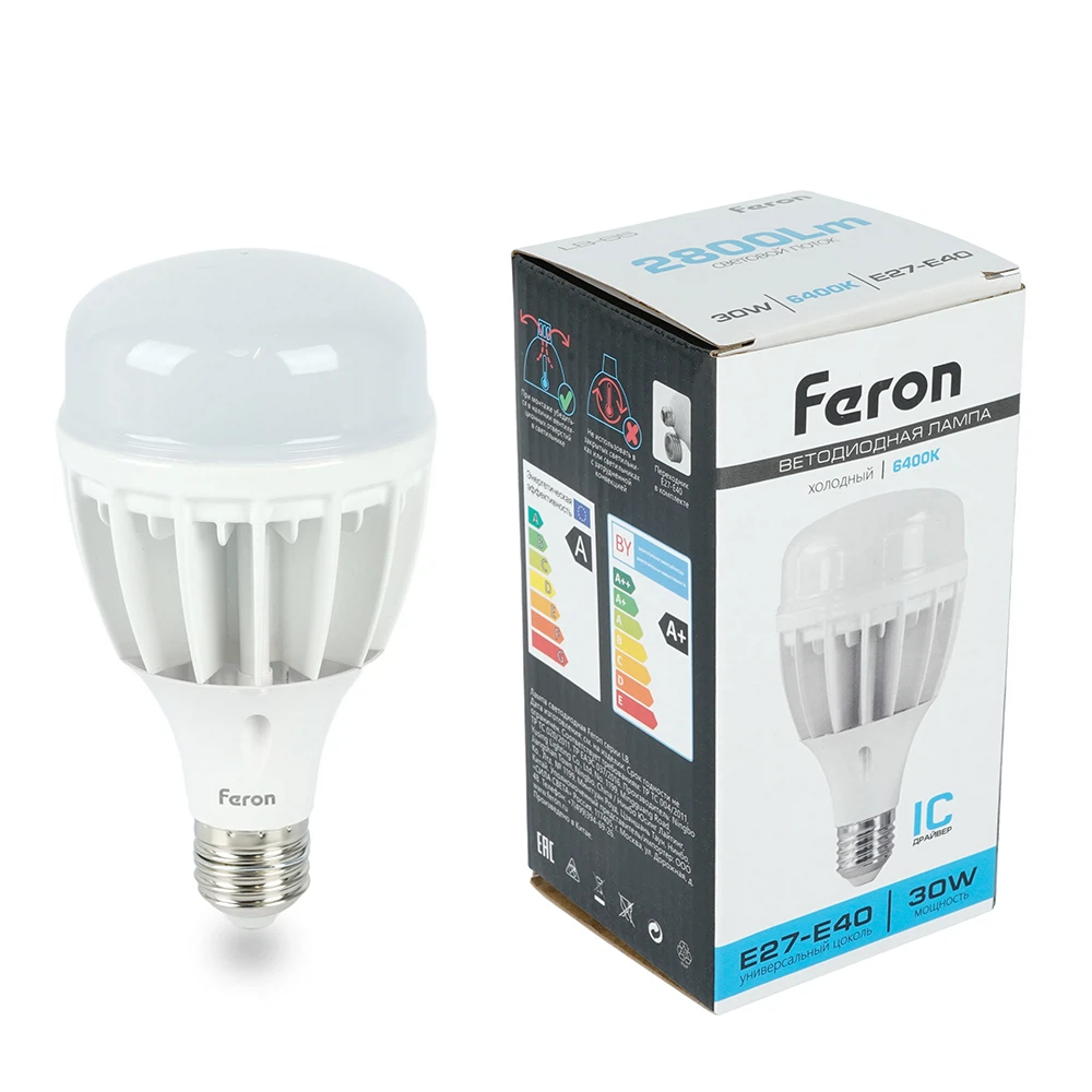 Изображение товара Лампа светодиодная Feron LB-65 E27-E40 30W 175-265V 6400K