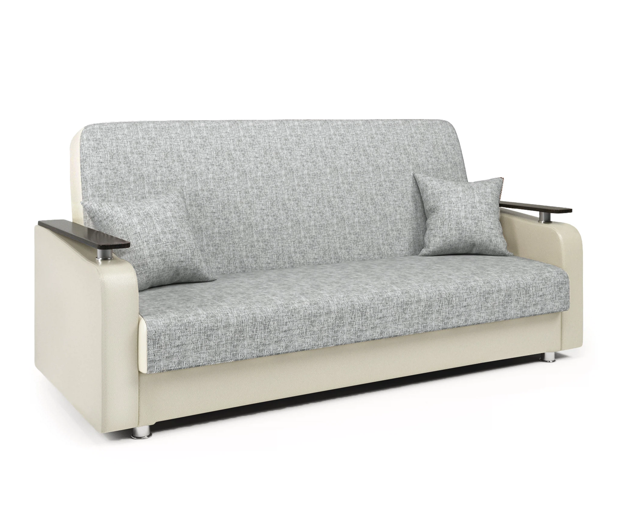 Изображение товара Диван-книжка Мелодия ДП №1 190x140 см серый экокожа беж механизм книжка