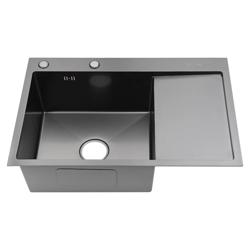 Изображение товара Мойка для кухни Fmark FSC6550Q-L, графит, нержавеющая сталь