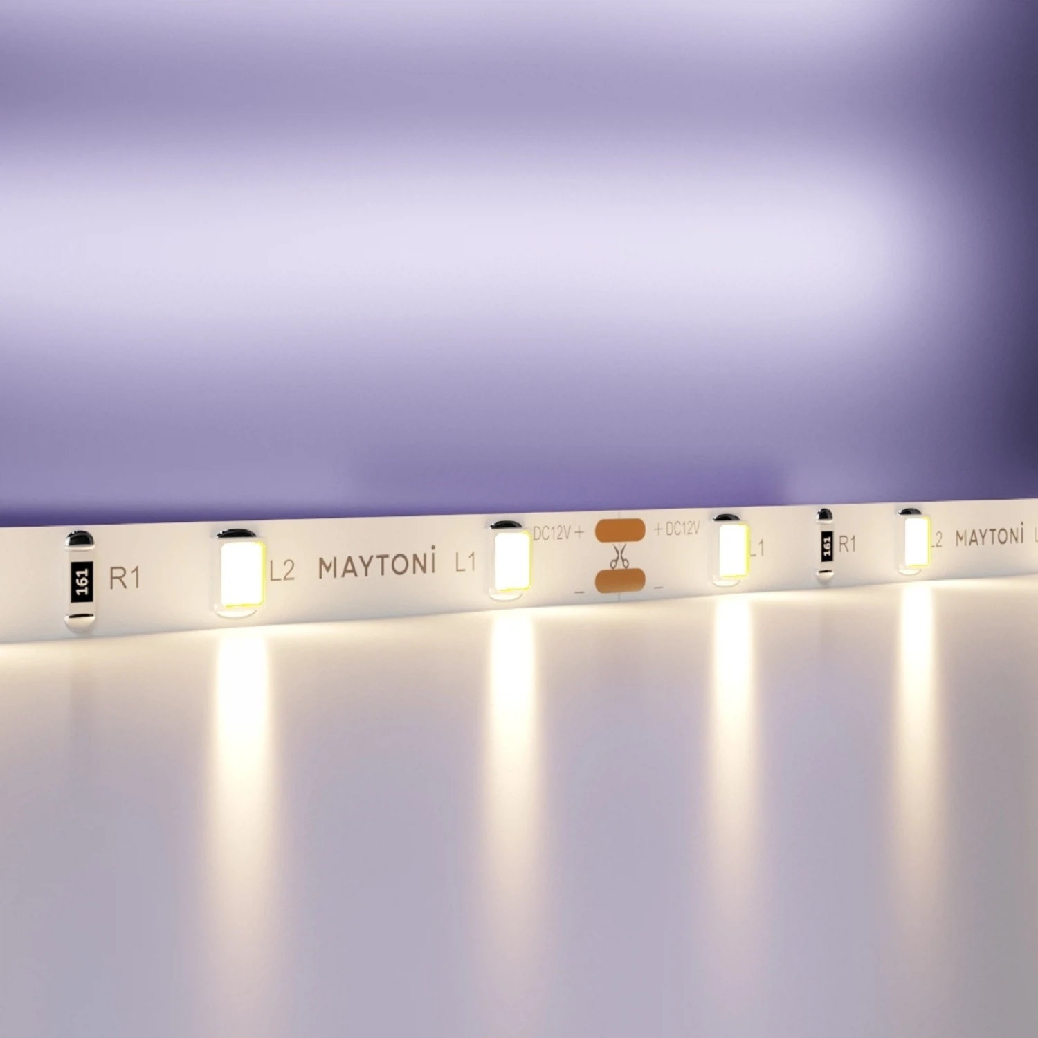 Изображение товара Светодиодная лента Maytoni Led Strip 12В 2835 4,8Вт/м 5м IP20 теплый белый