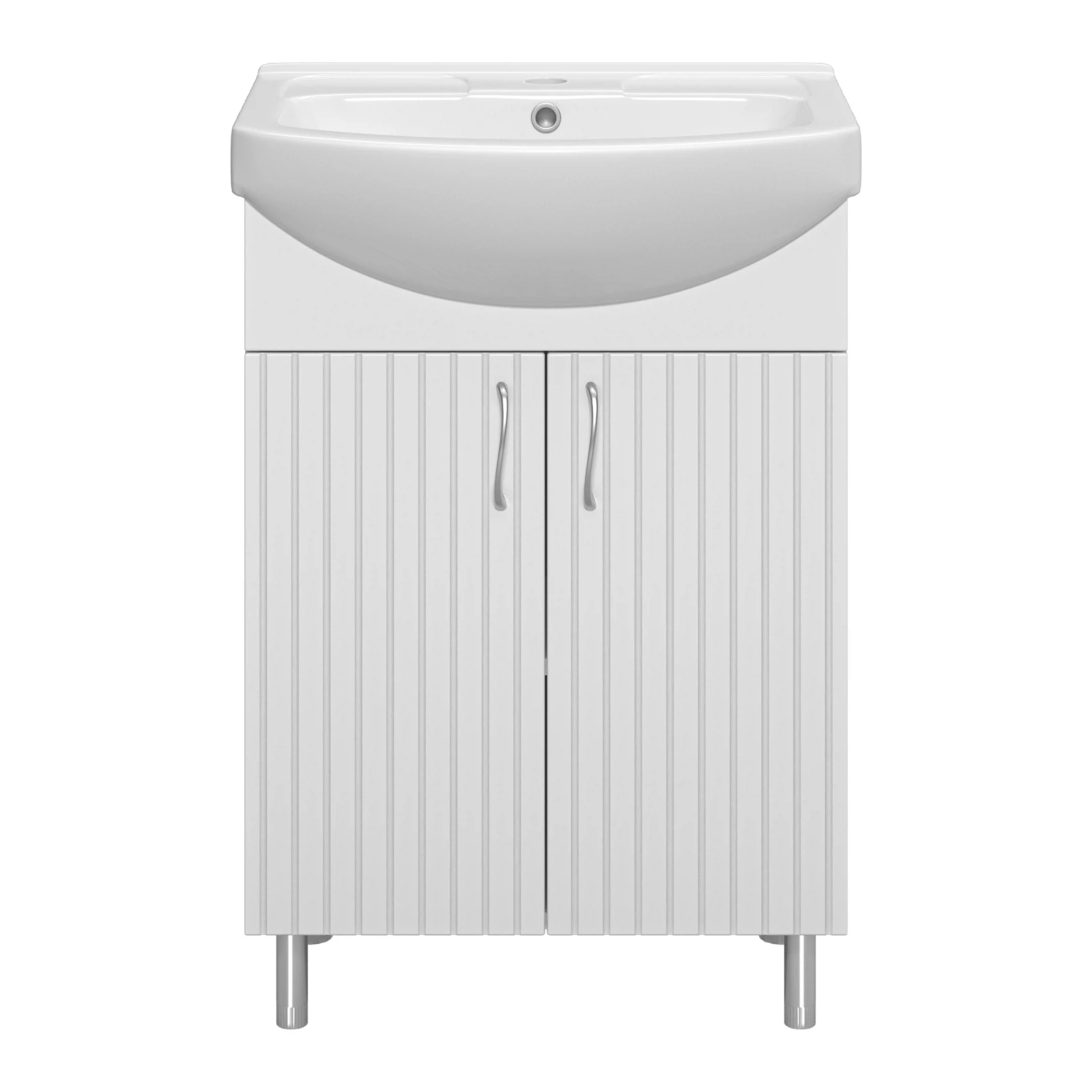 Изображение товара Тумба с раковиной Изео 60 напольная современная стильная белая