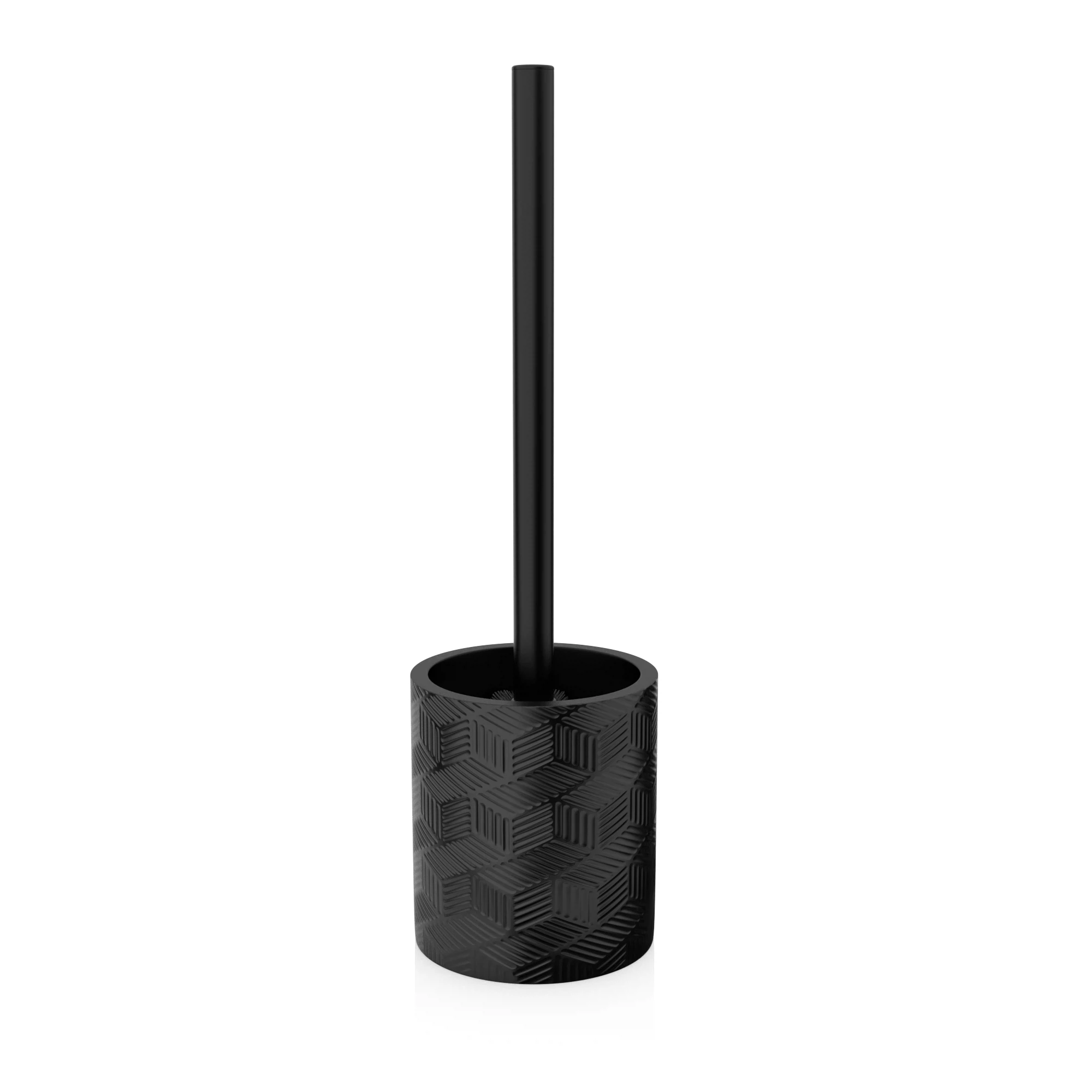 Изображение товара Напольный ершик для унитаза Fora DELICATE BLACK черный пластиковая колба стильный дизайн
