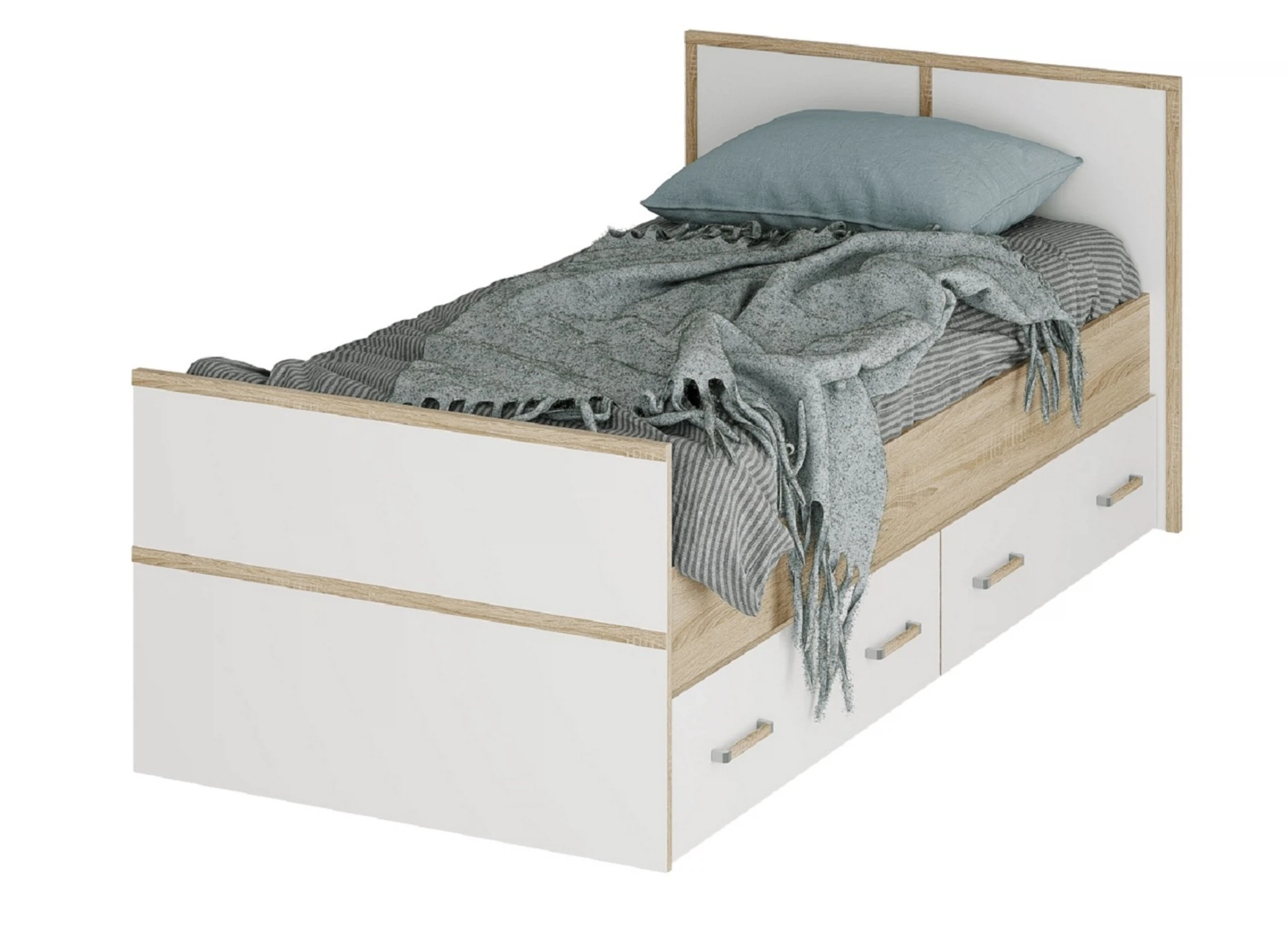 Изображение товара Кровать односпальная BTS мебель Сакура 105х203,4см (без обивки;Бежевый) Н001149