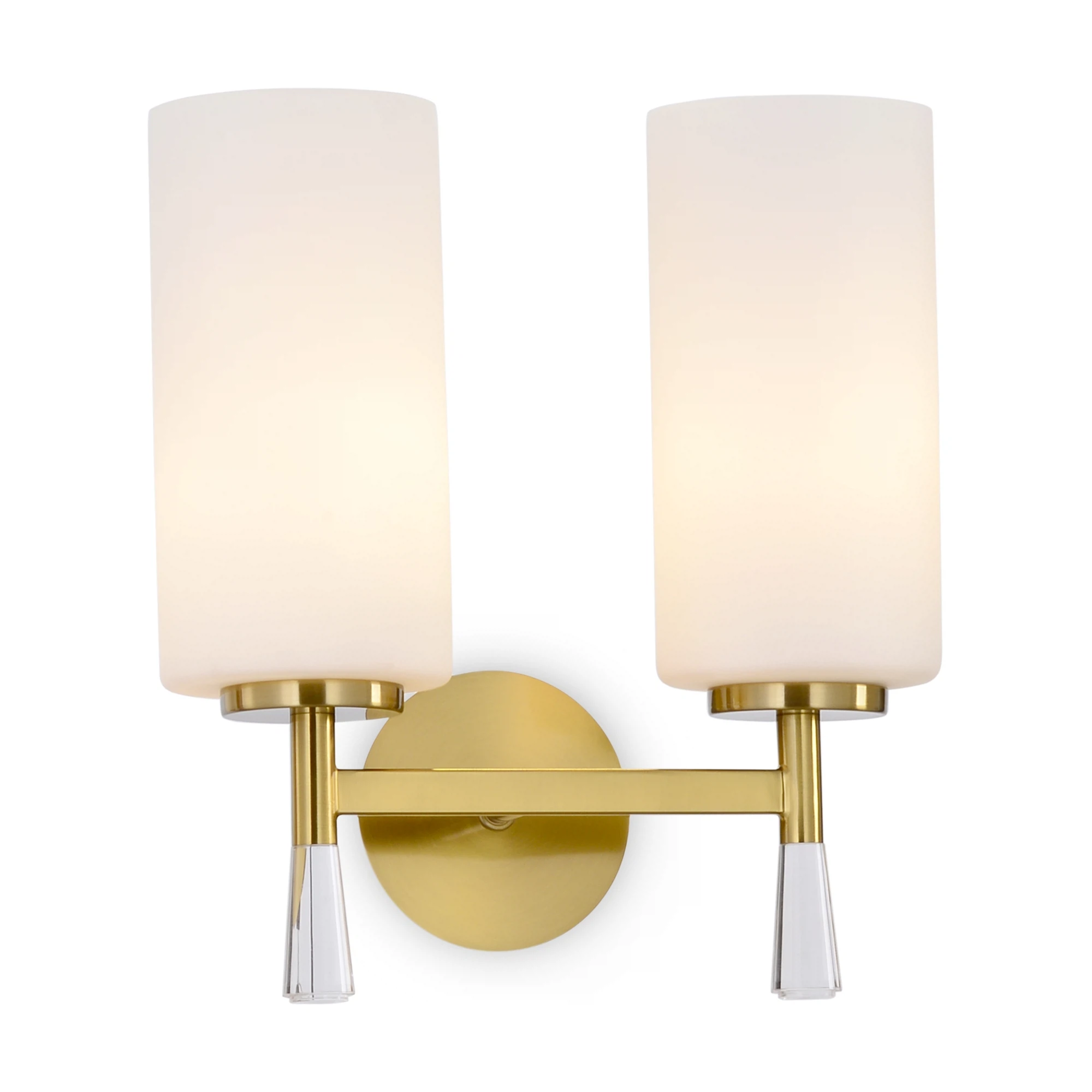 Изображение товара Настенный светильник Freya Chic FR2031WL-02BS с декоративным стеклом и латунной арматурой