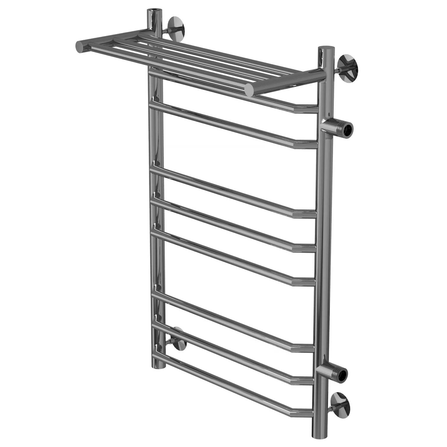 Изображение товара Полотенцесушитель MIXLINE MIRA  80х50х50 г2 (1'' НР, 8 перекладин + ПОЛКА, правое подкл) водяной