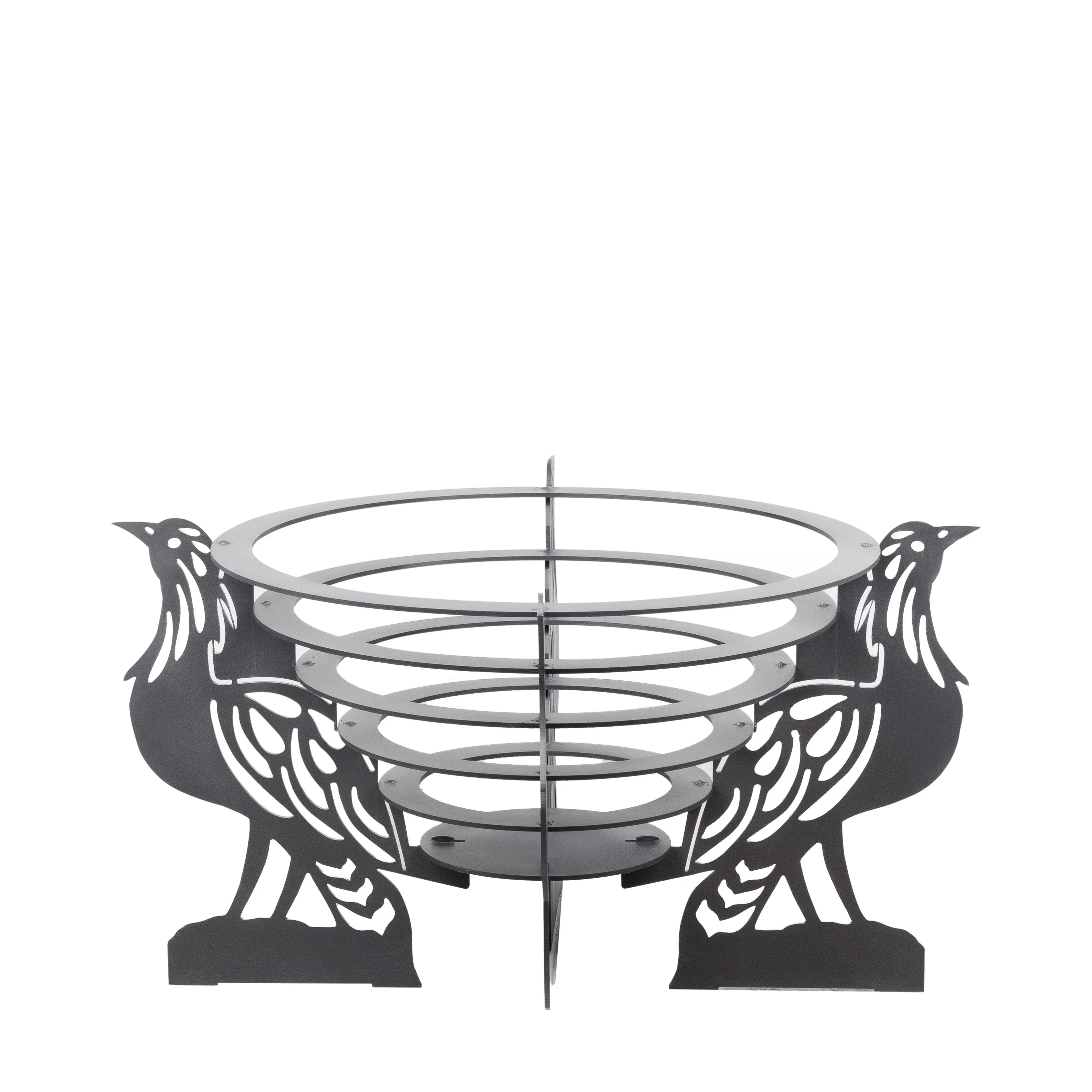 Изображение товара Костровая чаша Птицы для сада и террасы, металлическая, 85х85 см