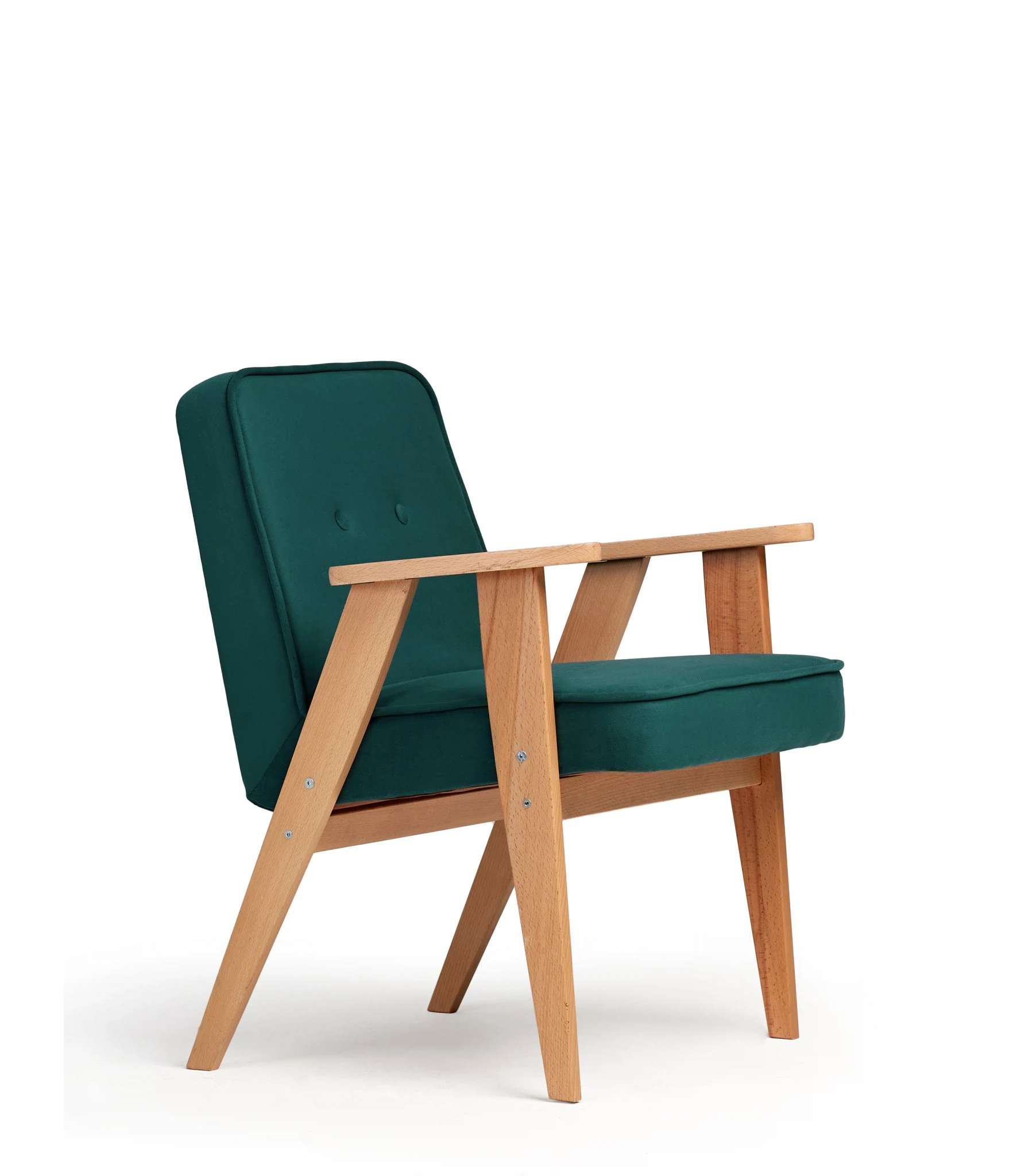 Изображение товара Кресло стул Несс с мягкой спинкой и деревянными подлокотниками