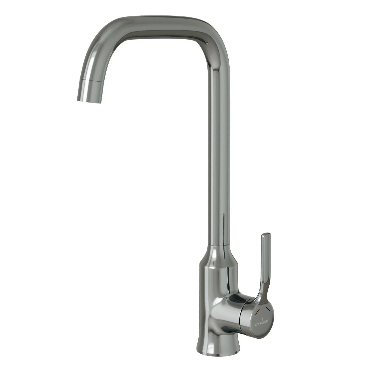 Изображение товара Смеситель для кухни 35k MIXLINE ML40-032 Flat высокий излив боковая ручка