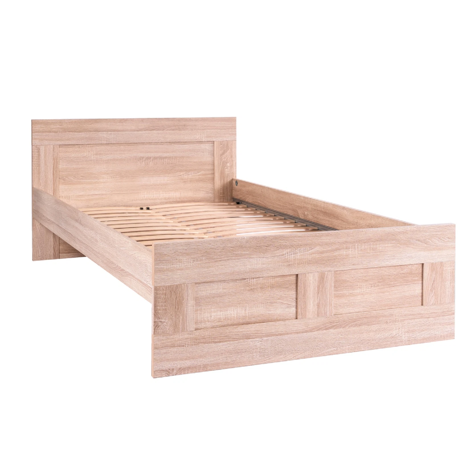 Изображение товара Кровать двойная 120х200 СИРИУС сонома Гуд Лакк - стильная и прочная мебель для спальни