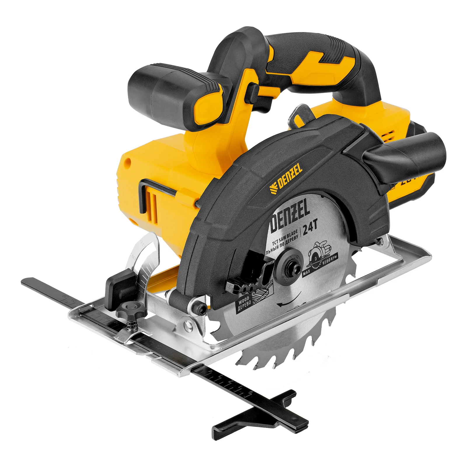 Изображение товара Денцель CCSH-20-165 аккумуляторная циркулярная пила 165 мм 20 В Li-Ion