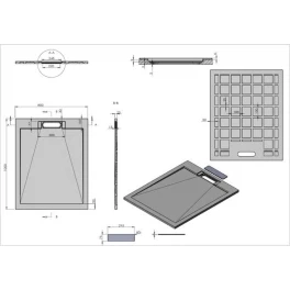 Душевой поддон Vincea VST-4SRL8010G 100х80 серый