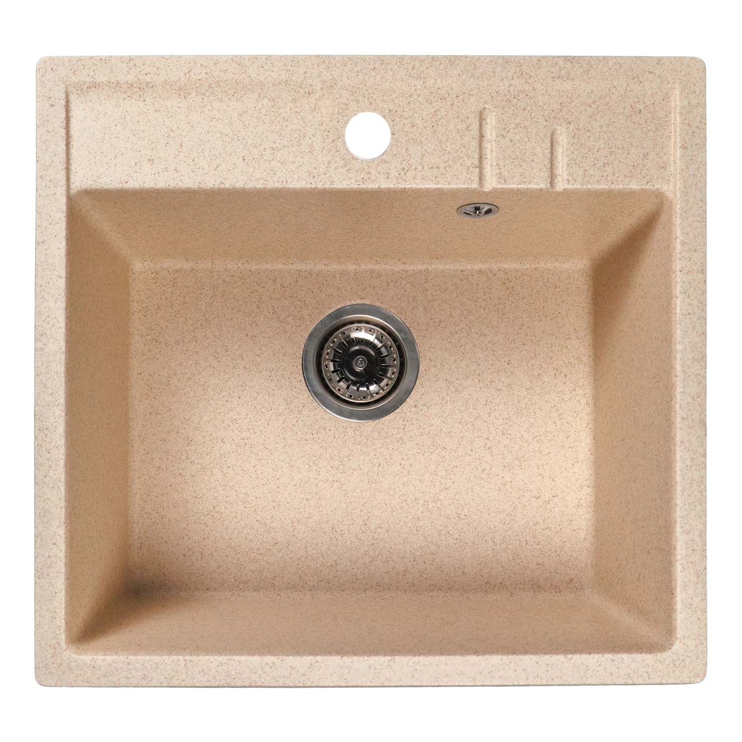 Изображение товара Мойка кухонная из искусственного мрамора ML-GMS121 СТАНДАРТ, прямоугольная, песочный цвет