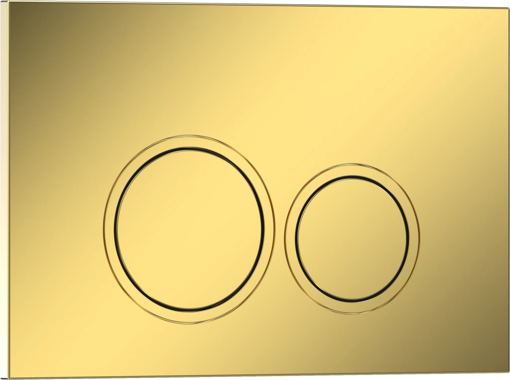 Изображение товара Механическая кнопка смыва IBERICA BLANCA ESTI-O из ABS с глянцевым золото эффектом