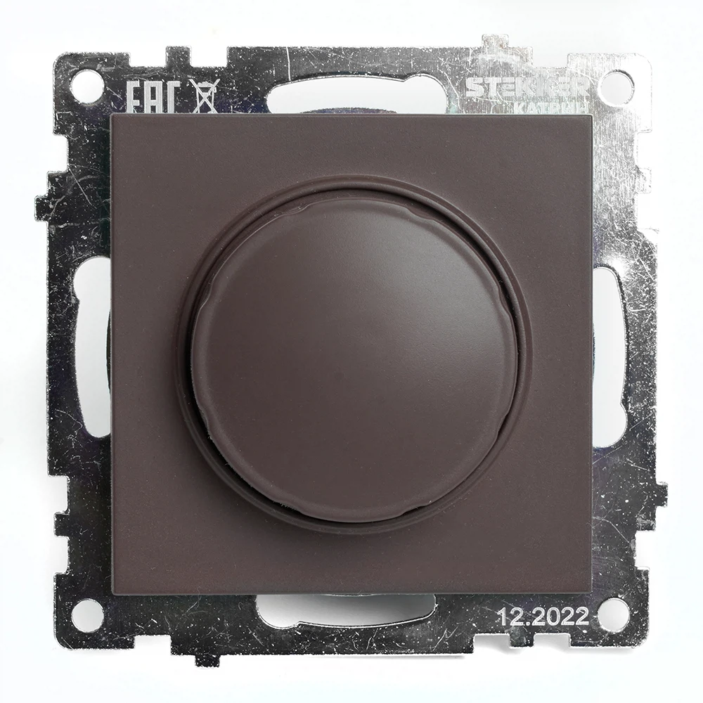 Изображение товара Выключатель диммирующий TRIAC(механизм), STEKKER GLS10-7106-04, 250V, 500W, серия Катрин, шоколад Изображение товара Выключатель диммирующий TRIAC(механизм), STEKKER GLS10-7106-04, 250V, 500W, серия Катрин, шоколад