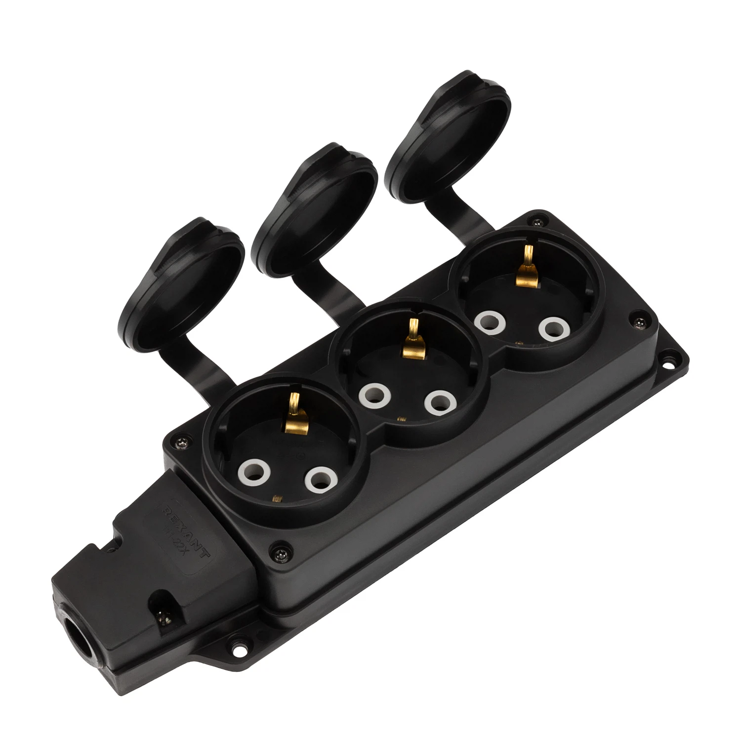 Изображение товара Влагозащищенная колодка с 3 гнездами COMPACT REXANT IP54