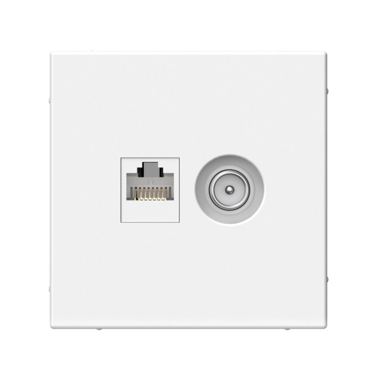 Изображение товара Розетка двойная ТВ + компьютерная RJ45 Systeme Electric ArtGallery Лотос, кат. 5Е