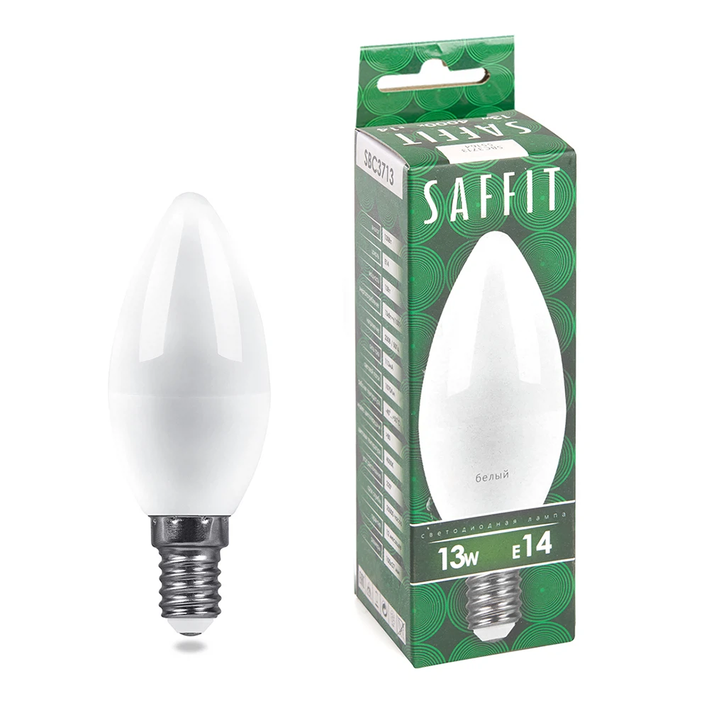Изображение товара Лампа светодиодная SAFFIT SBC3713 Свеча E14 13W 230V 4000K