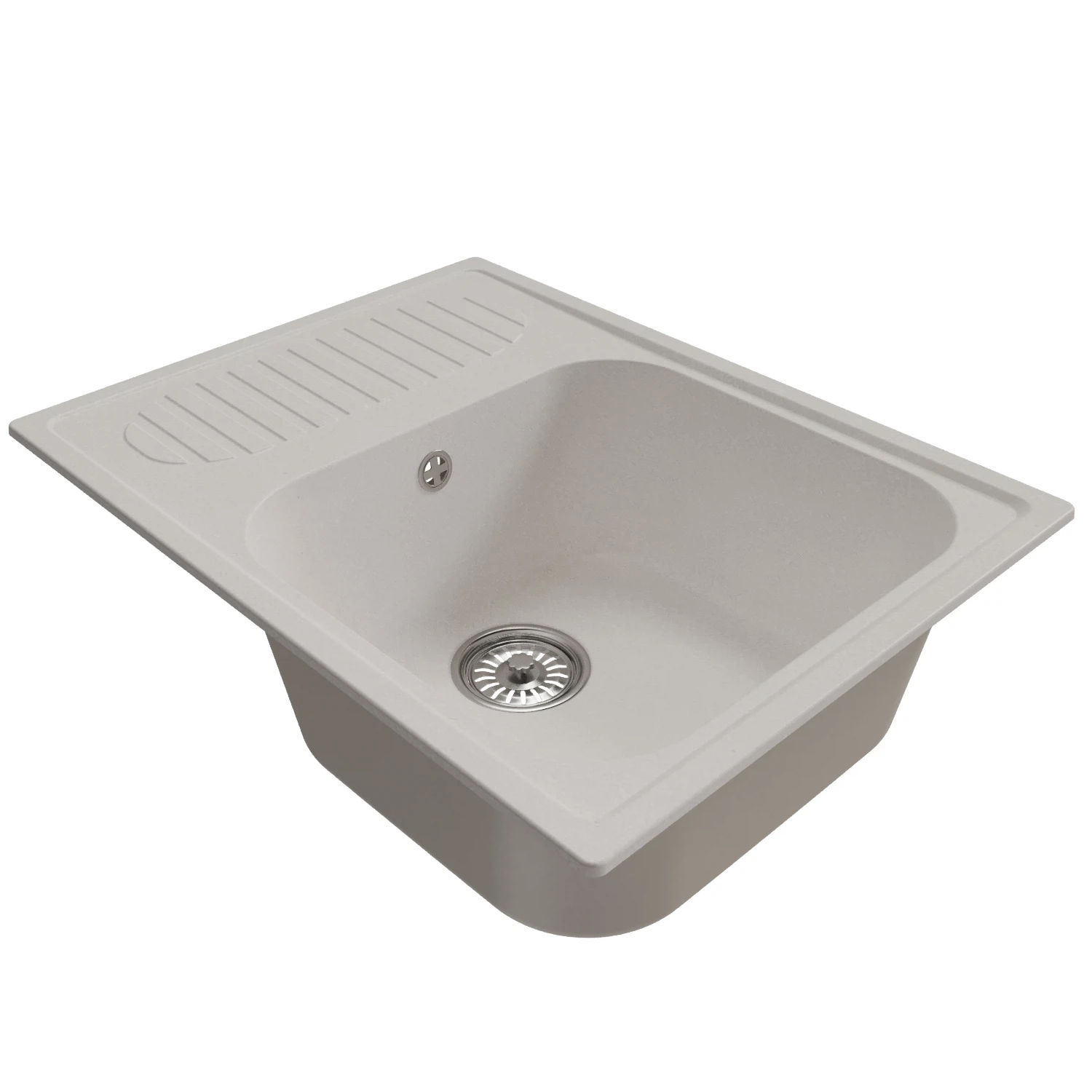 Изображение товара Мойка из искусственного мрамора Mixline ML-GM18 с крылом 640x490 мм белая